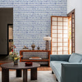 White Fish Lines Mural Wallpaper - room preview 04