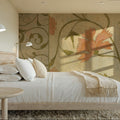 Antique Floral Vine Mural Wallpaper - room preview 04