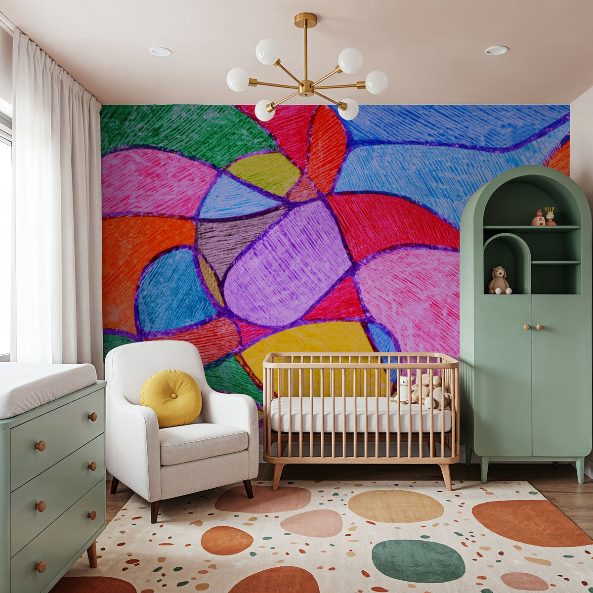 Patchwork Field Mural Wallpaper - room preview 04