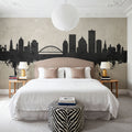 Rochester New York Skyline Concrete Mural Wallpaper - room preview 04