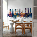 Izmir Turkey Skyline Blue & Bronze Mural Wallpaper - room preview 04