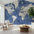 World Map Cities - Sabeen Mural Wallpaper - room preview 04