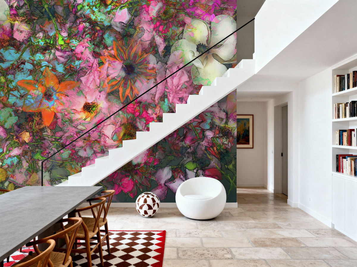 Rose Entanglement Mural Wallpaper - room preview 04