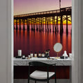 Illuminated Twilight Pier Mural Wallpaper - room preview 04