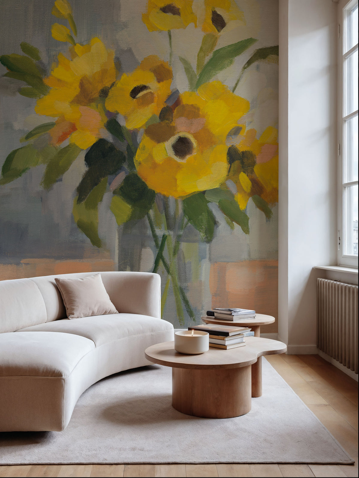 Sunny Floral II Mural Wallpaper - room preview 04