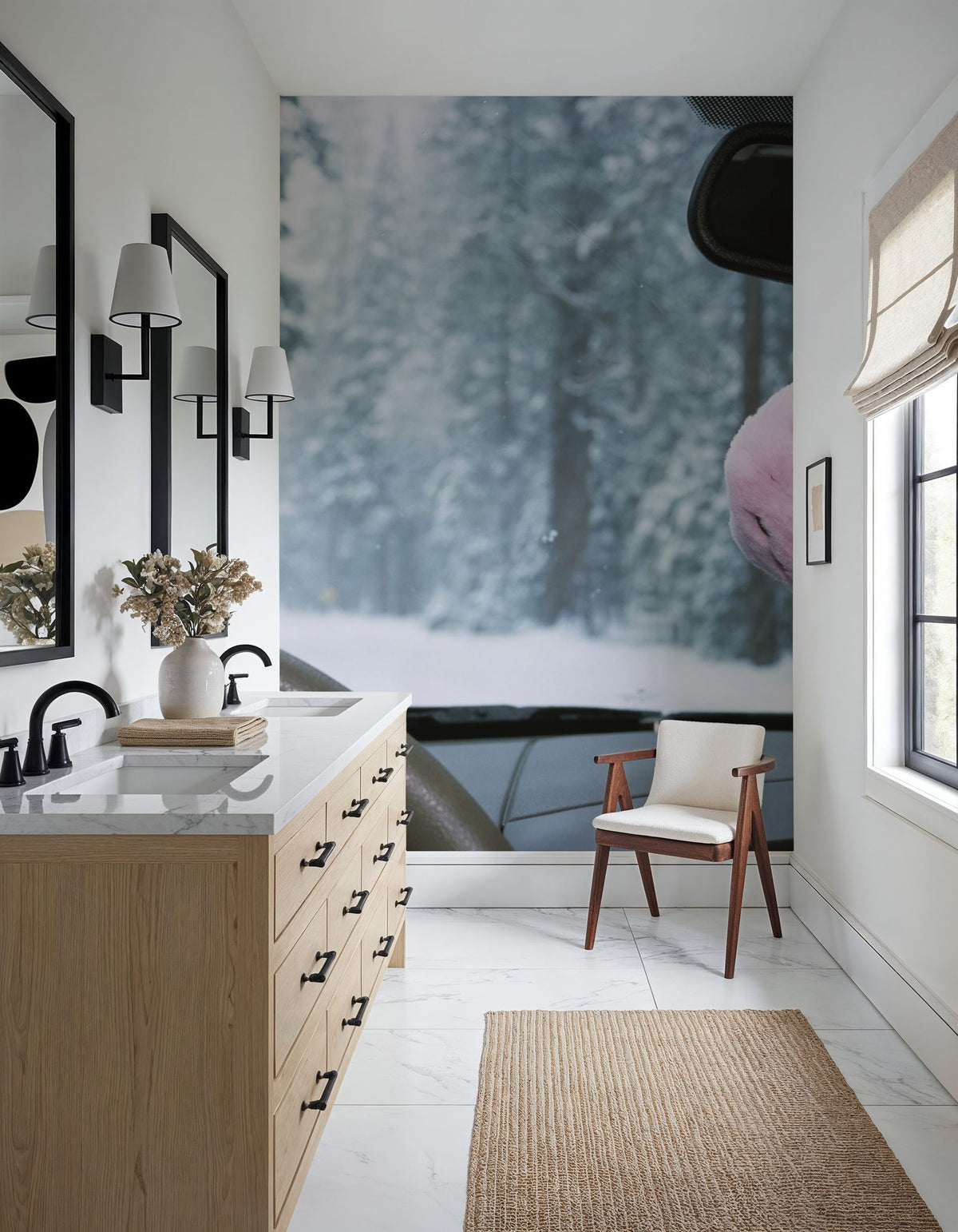 Winter Drive Dice Mural Wallpaper - room preview 04