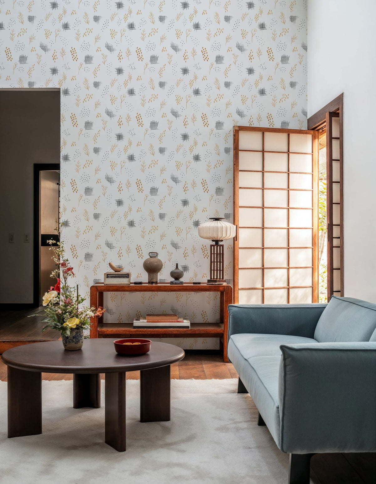 Lone Fall White Mural Wallpaper - room preview 04
