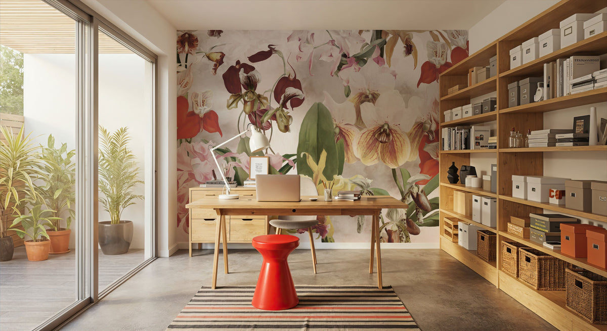 Orchid Mural Wallpaper - room preview 04