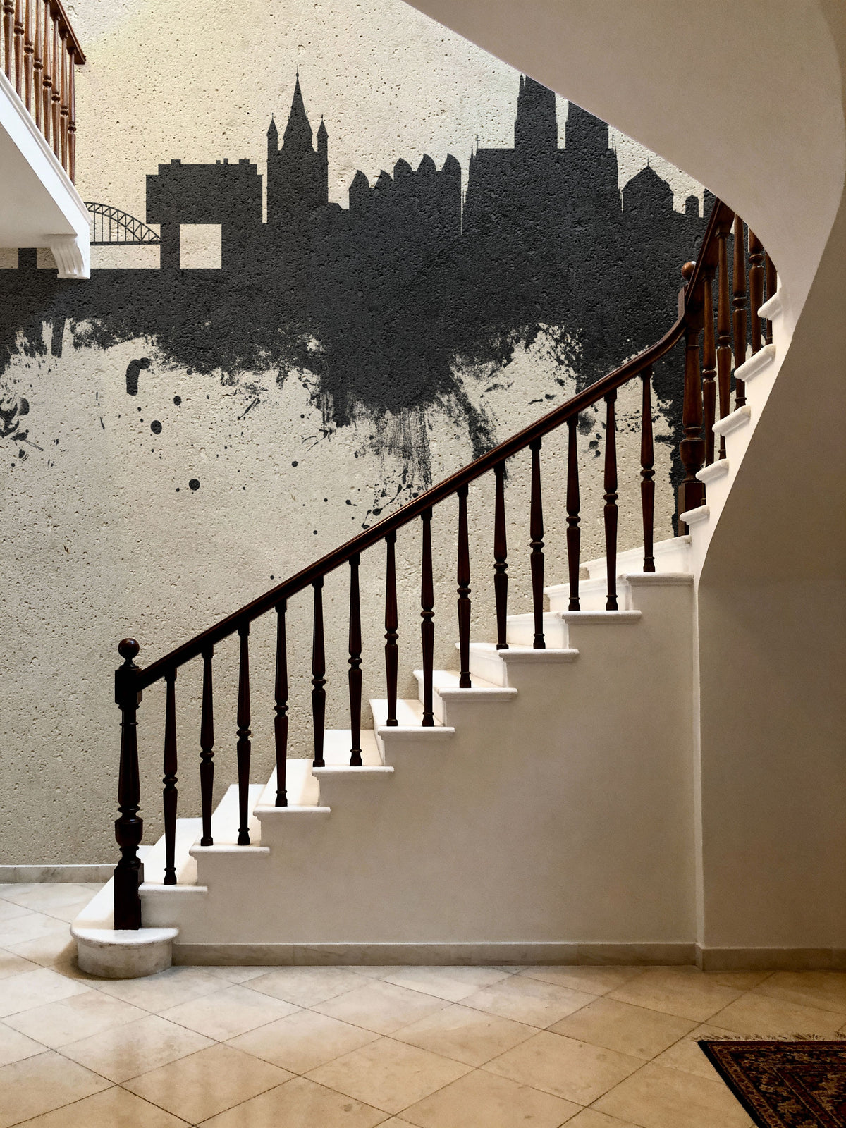 Cologne Germany Skyline Concrete Mural Wallpaper - room preview 04