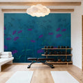Twilight Garden Mural Wallpaper - Blue Tone - room preview 04