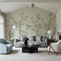 Peony Tree, Creme Mural Wallpaper - room preview 04
