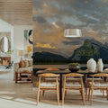 Clouds Above Mount Rundle Mural Wallpaper - room preview 04