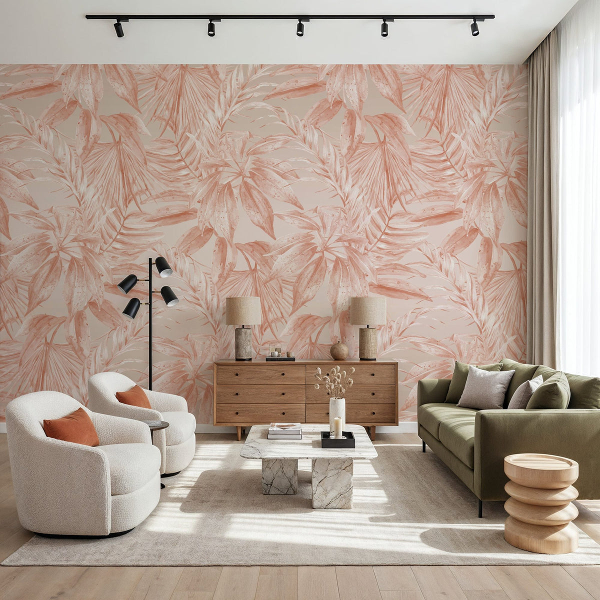 Leaves on Mars Mural Wallpaper - room preview 04