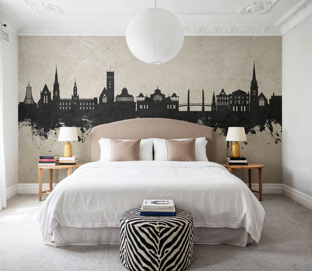 Torquay England Skyline Concrete Mural Wallpaper - room preview 04