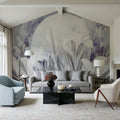 Irises At Sunrise Purple Mural Wallpaper - room preview 04
