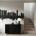 Fort Lauderdale Florida Skyline Black & White Mural Wallpaper - room preview 04