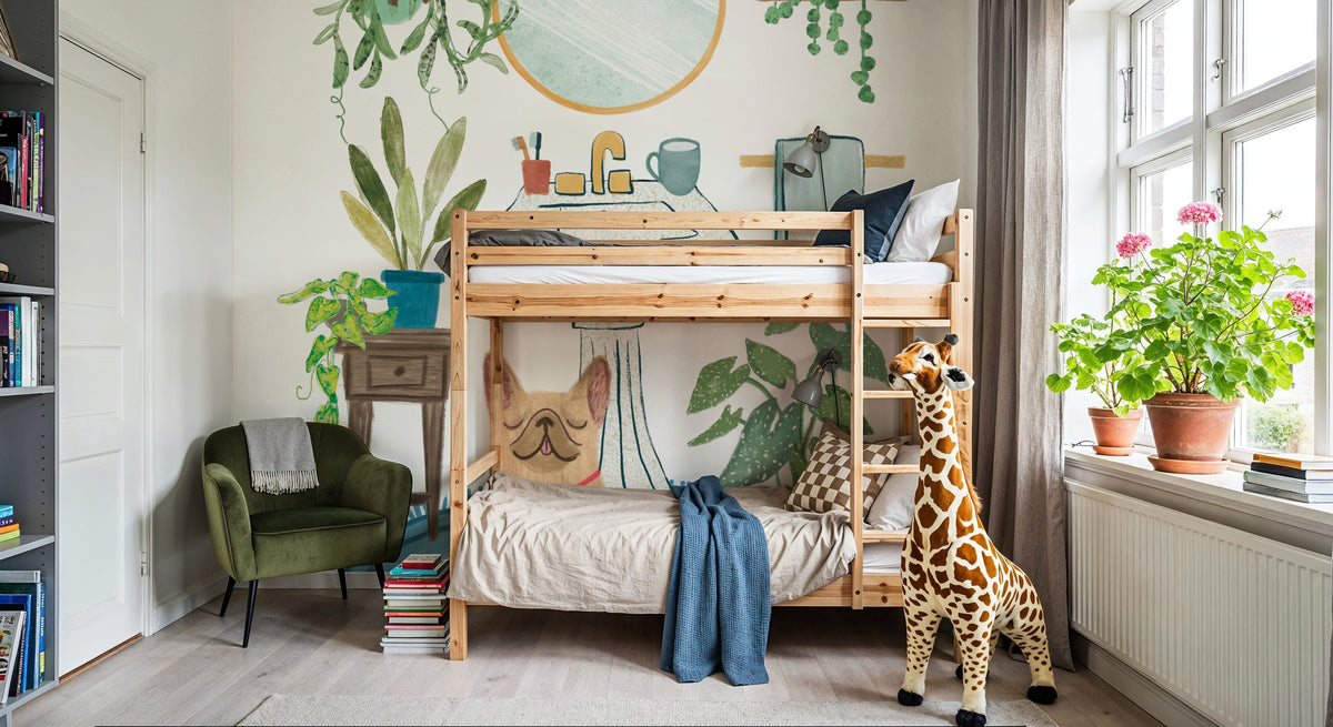 Urban Jungle Bath III Pet Mural Wallpaper - room preview 04