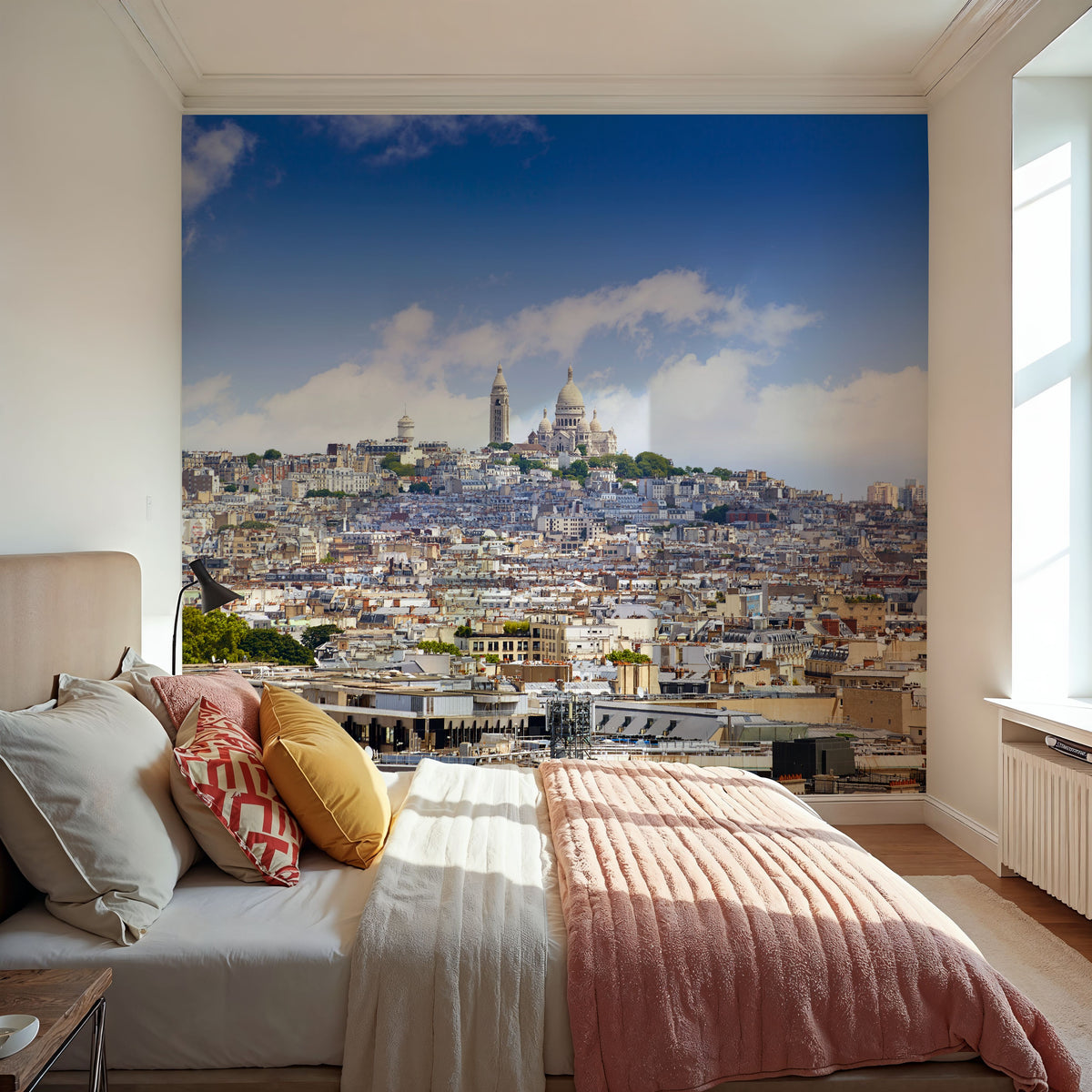 Paris Skyline and Sacre Coeur Basilique Mural Wallpaper - room preview 04