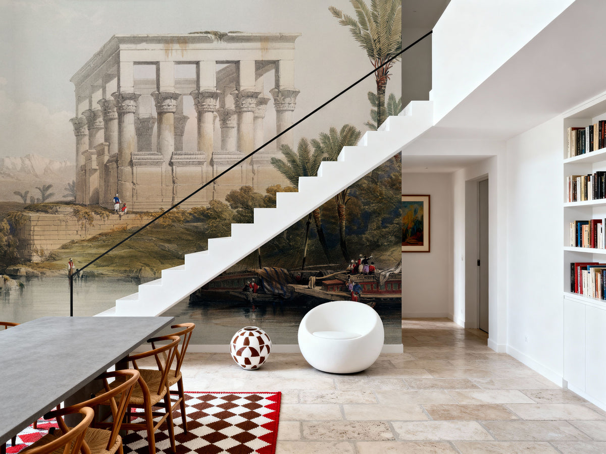 Temple At Philae Mural Wallpaper - room preview 04