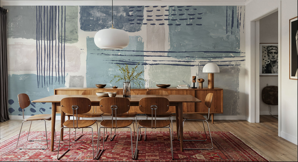 Between the Lines Mural Wallpaper - room preview 04