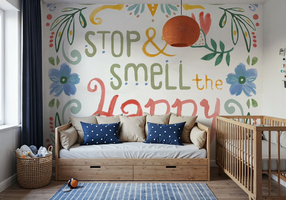 Wild Blooms IV Mural Wallpaper - room preview 04