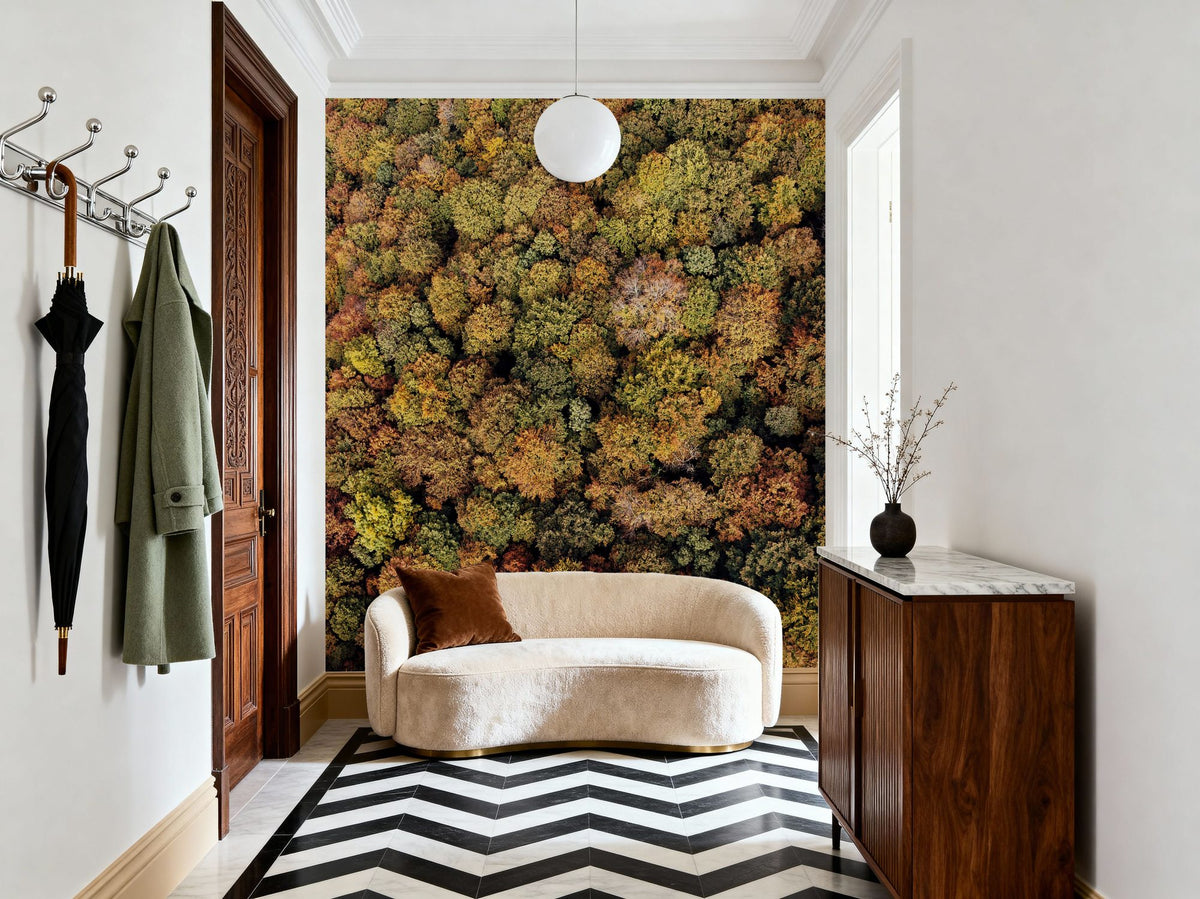 Aerial Forest Mural Wallpaper - room preview 04