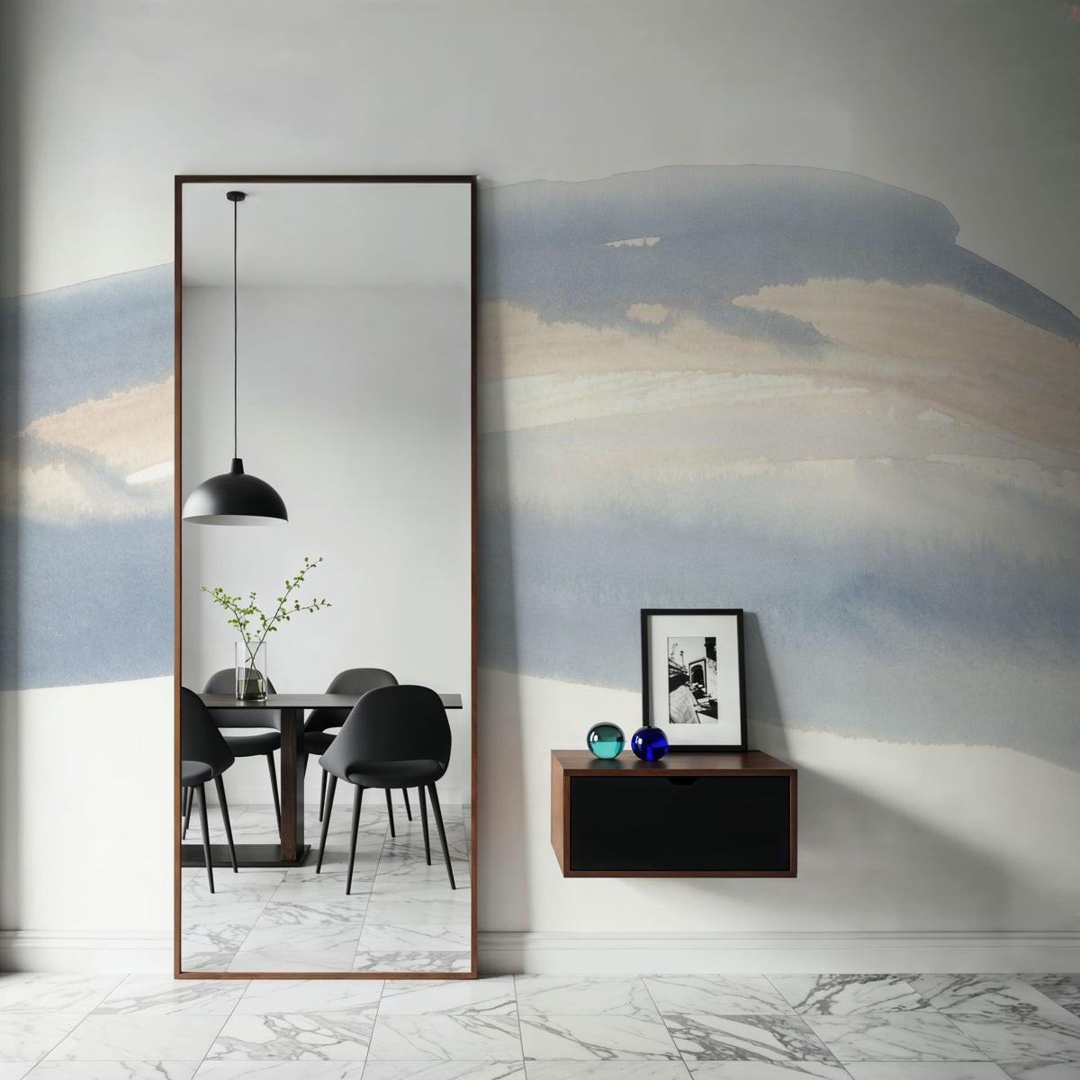 Coastal Wave Abstract Mural Wallpaper - room preview 04