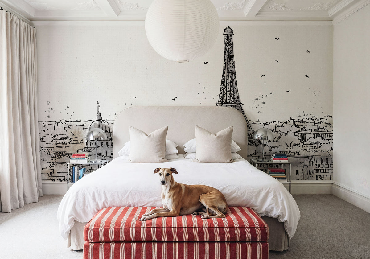 Skyline Sketches Paris Mural Wallpaper - room preview 04