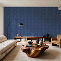 Flower Bridges Small Blue Mural Wallpaper - room preview 04