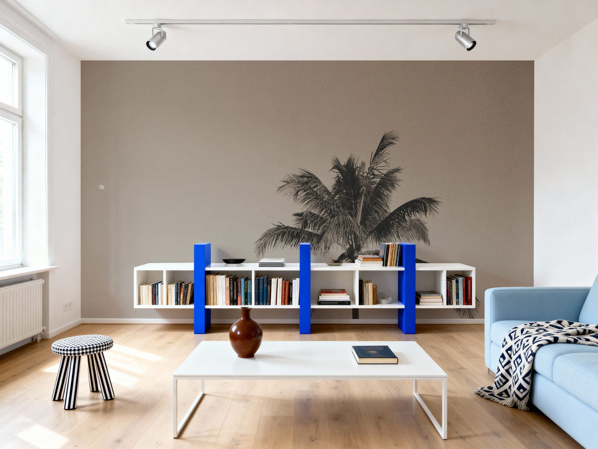 Evening Palm Sepia Mural Wallpaper - room preview 04