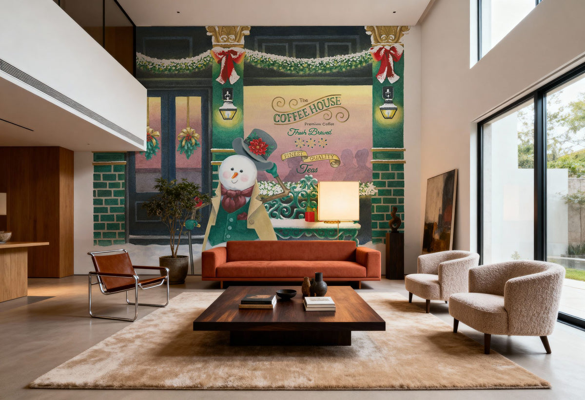 Main Street Christmas II Mural Wallpaper - room preview 04