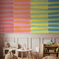 Sunny Side Stripes Mural Wallpaper - room preview 04