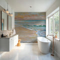 Peach Beach Mural Wallpaper - Neutral Tone - room preview 04