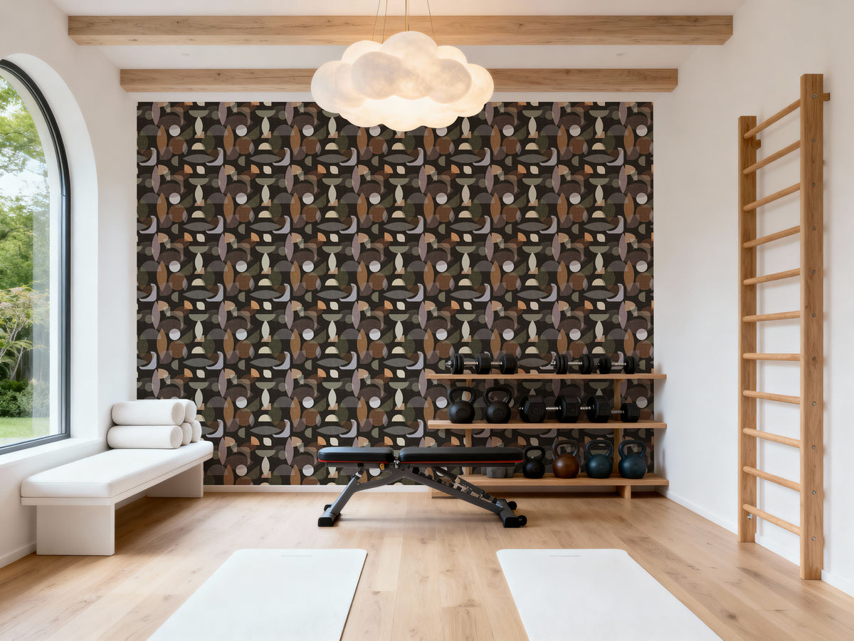 Homley Geometry Mural Wallpaper - room preview 04