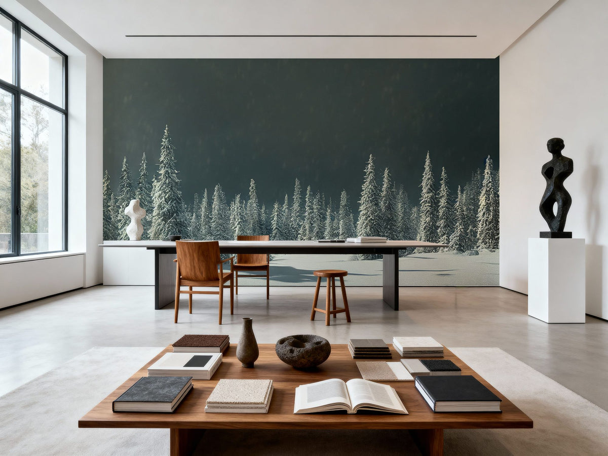 New Snow Mural Wallpaper - room preview 04
