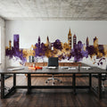 Zadar Croatia Skyline Purple & Gold Mural Wallpaper - room preview 04