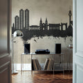 Daegu South Korea Skyline Concrete Mural Wallpaper - room preview 04