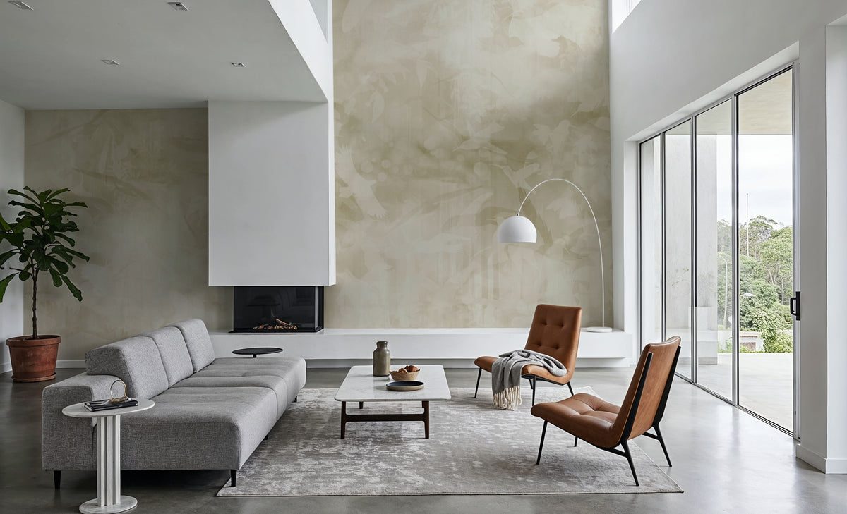 Birds of Freedom Yellowish Mural Wallpaper - room preview 04