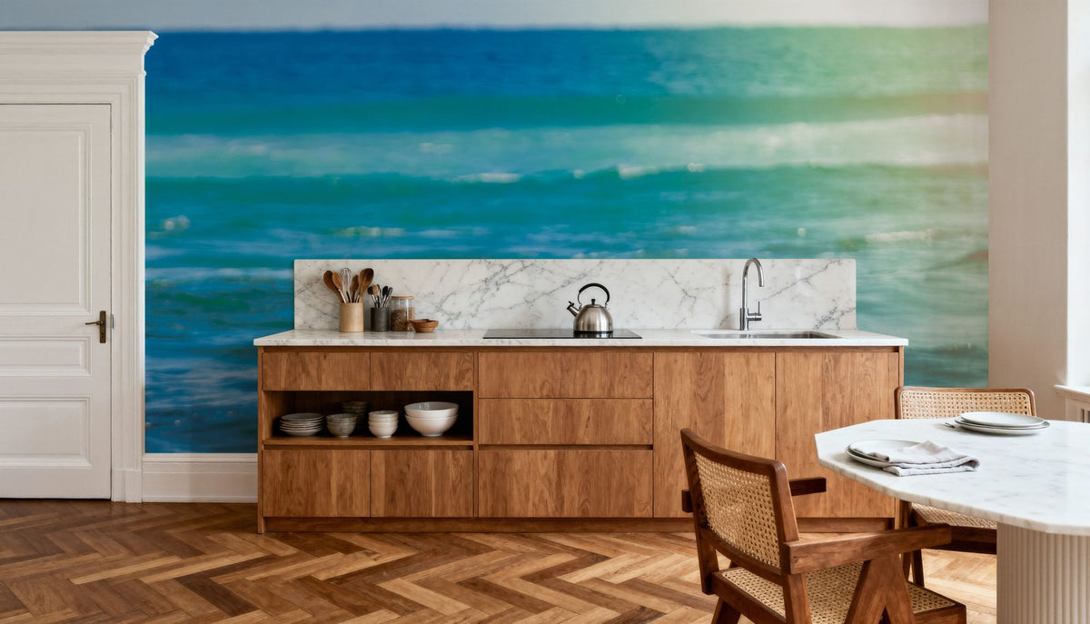 Serene Sea Mural Wallpaper - Blue Tone - room preview 04