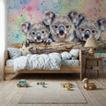 Koalas - Cute Baby Animals Series Mural Wallpaper - room preview 04