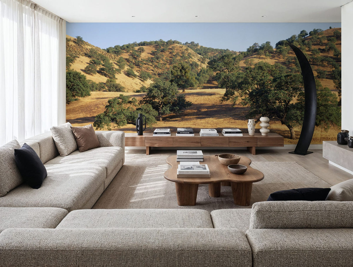 Golden Oak Hills Mural Wallpaper - room preview 04