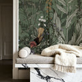 Meadow Finds Green Mural Wallpaper - room preview 04