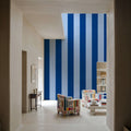 Circus Stripes, Blue on Blue Mural Wallpaper - room preview 04