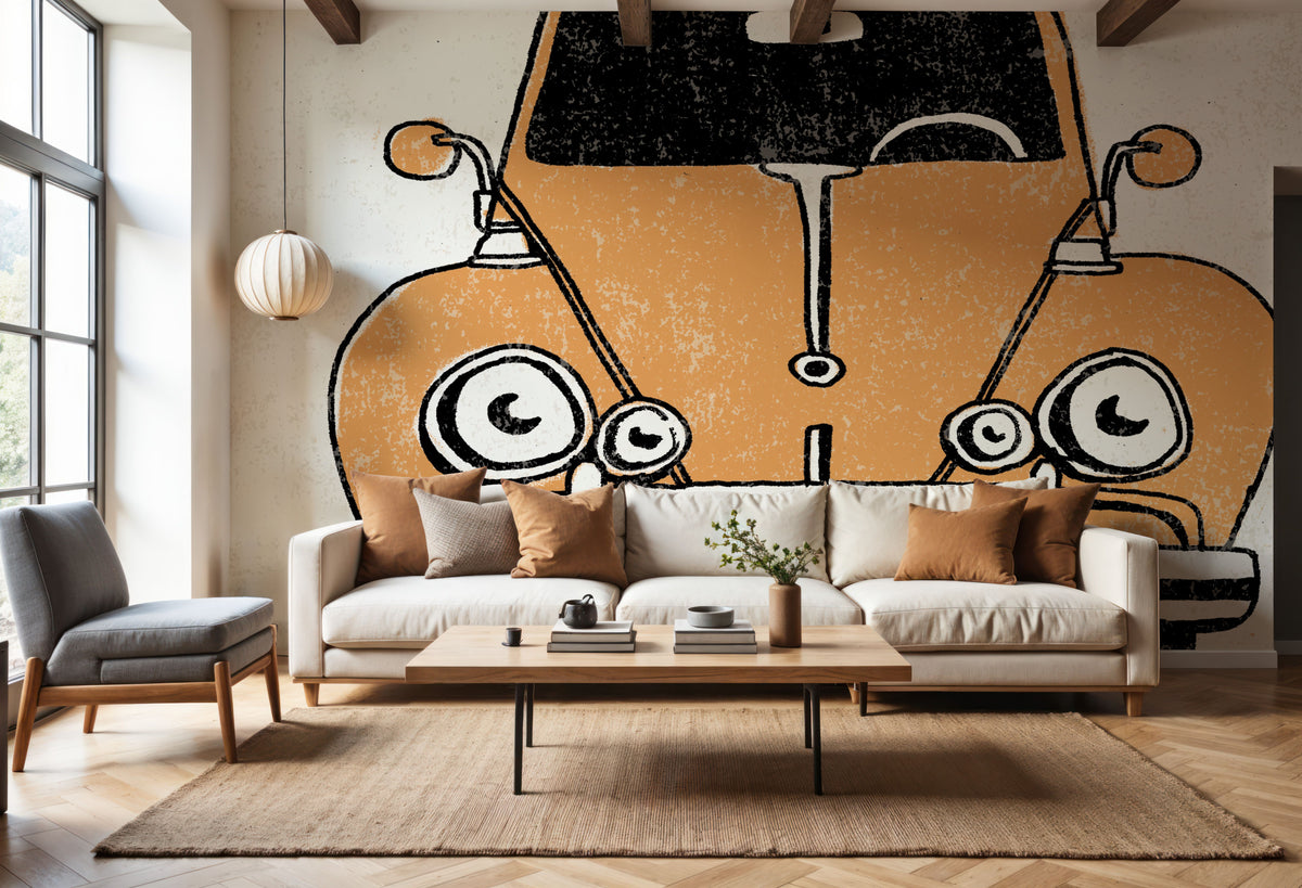 Road Trip Beetle Mural Wallpaper - room preview 04