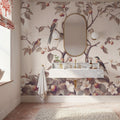 Bird Harmony, Amber Mural Wallpaper - room preview 04