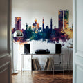 Ras Al Khaimah Skyline Blue & Bronze Mural Wallpaper - room preview 04