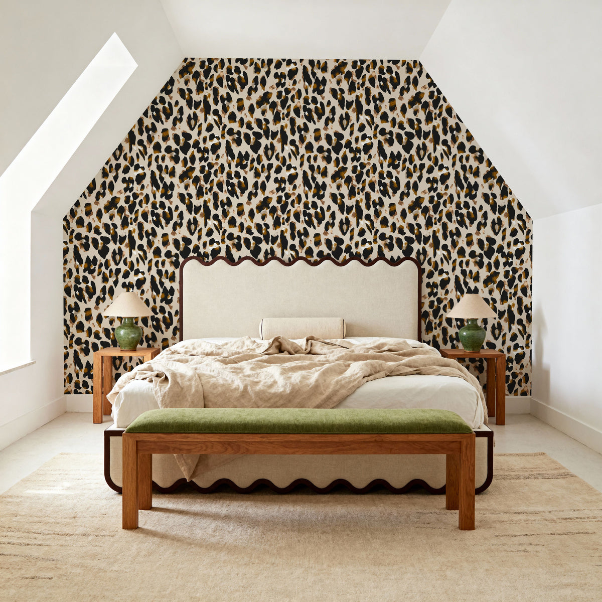Snow Leopard Mural Wallpaper - room preview 04