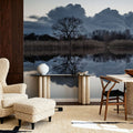 Clouds in Water Mural Wallpaper - room preview 04