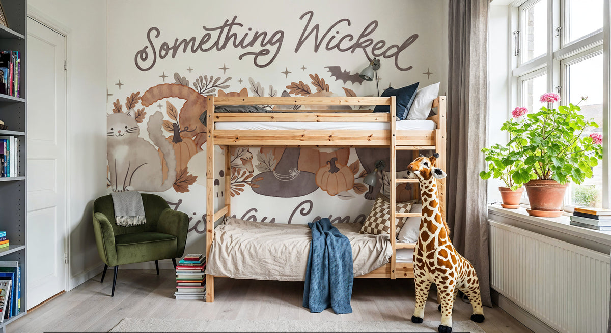 Pumpkins and Paws I Mural Wallpaper - room preview 04