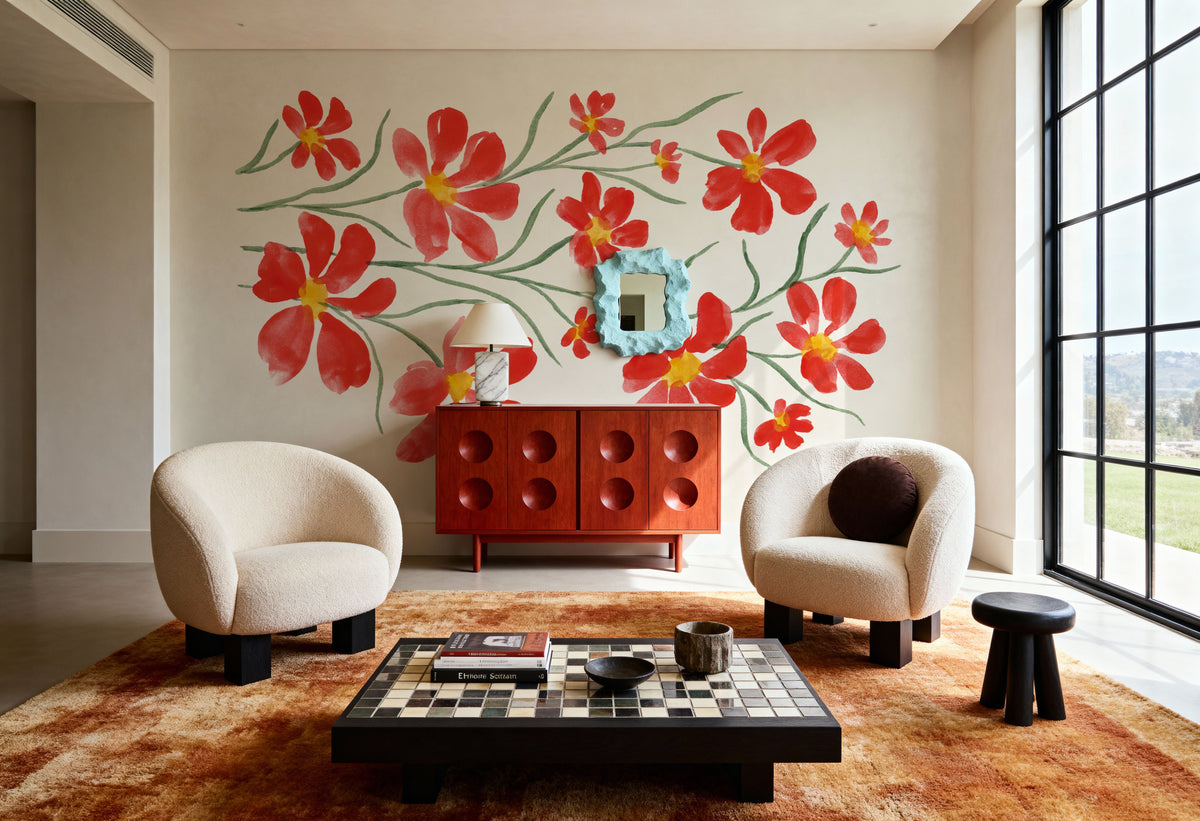 Pretty Blooms IV Mural Wallpaper - room preview 04